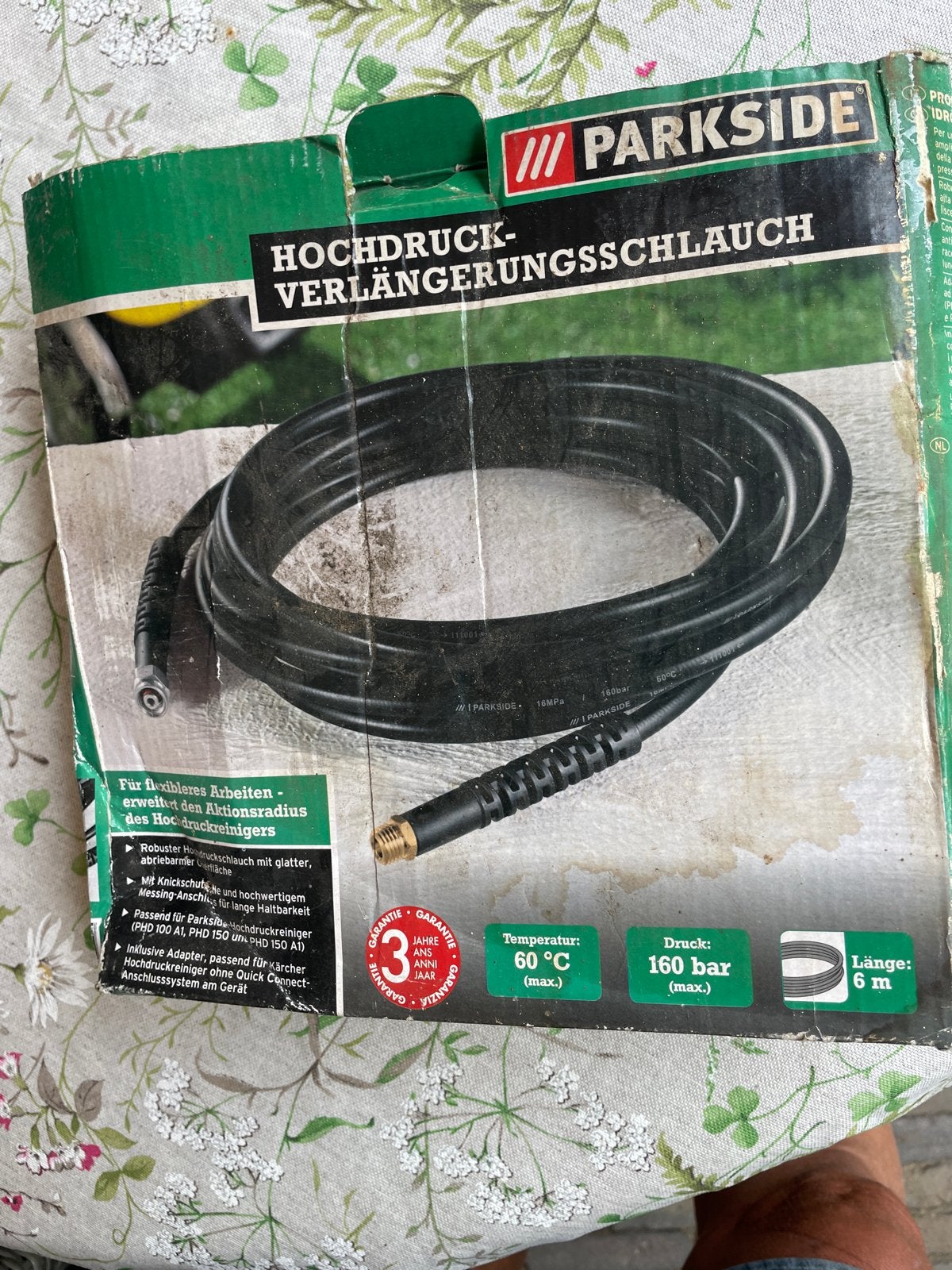 Parkside Hogedrukverlengslang 6m - Nieuw in doos, Tuin en Terras, Hogedrukreinigers, Ophalen of Verzenden, Nieuw, Elektrisch