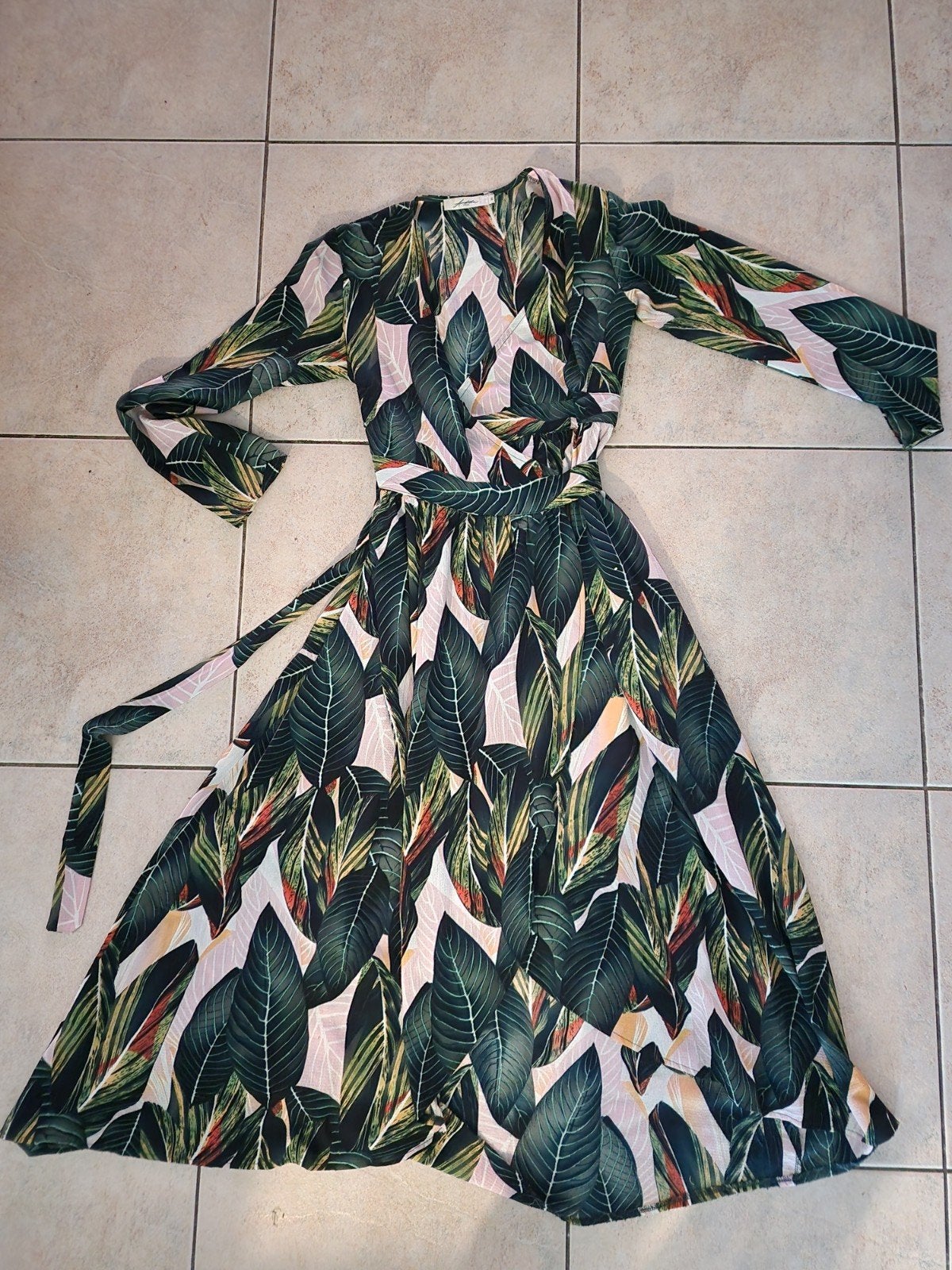 Ambika Trend Blousejurk met Bladprint - Maat S, Ambika Trend, Ophalen of Verzenden, Zo goed als nieuw, Maat 36 (S)
