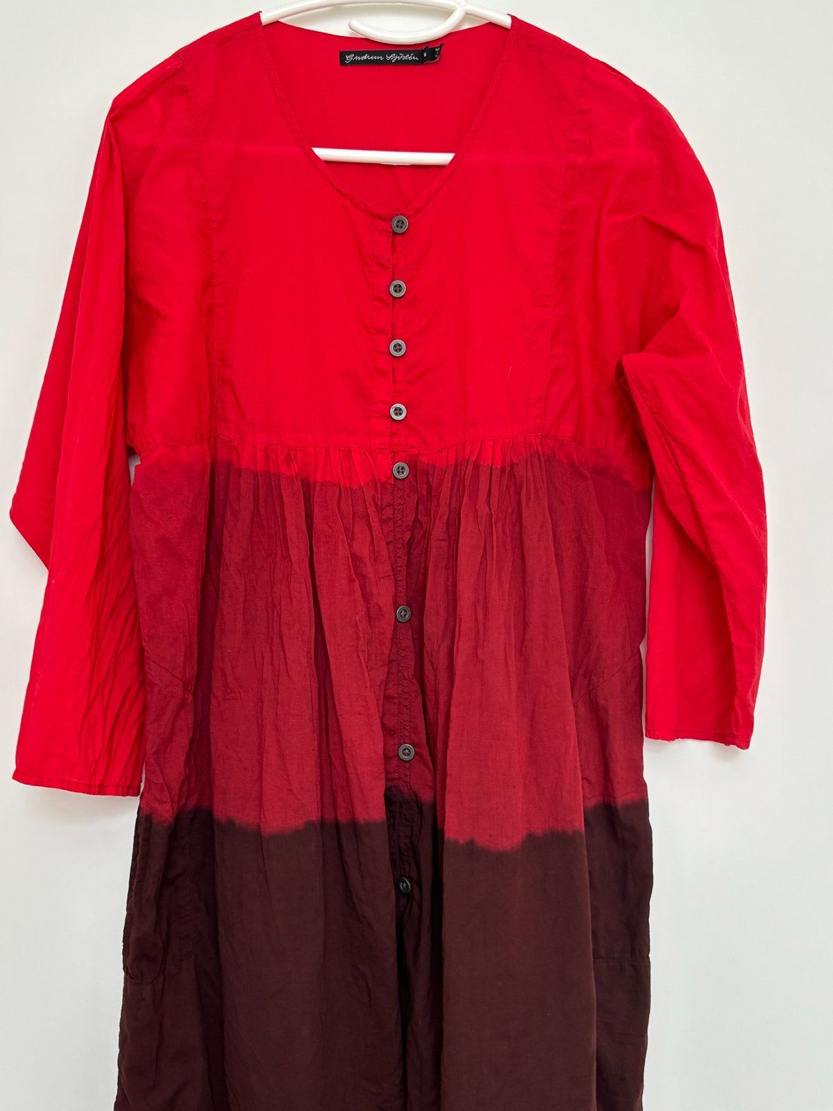 Gudrun Sjödén tuniek Rood/Bordeaux/Bruin Maat M, Kleding | Dames, Jurken, Maat 38/40 (M), Meerkleurig, Ophalen of Verzenden, Zo goed als nieuw