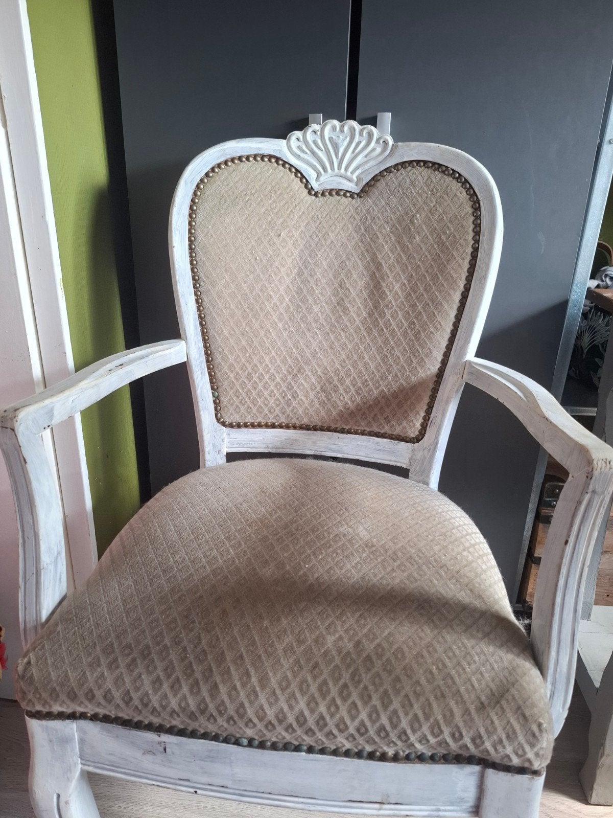 Landelijk Brocante Stoel - Charmante Vintage Look, Ophalen, Eén, Hout, Overige kleuren
