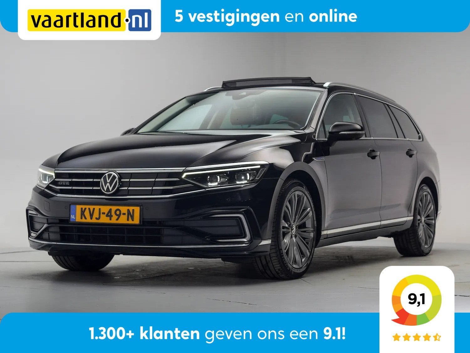 Volkswagen Passat Variant 1.4 TSI PHEV GTE Business [ Navi A, Gebruikt, Zwart, 1600 kg, Passat
