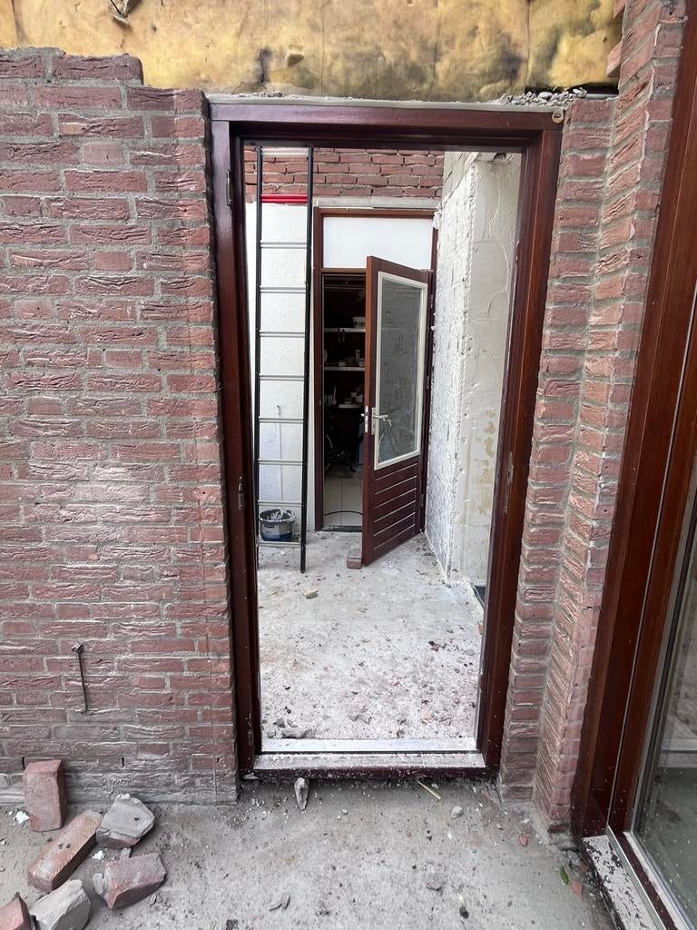 Buitendeur, Gebruikt, Deurkozijn, 150 tot 225 cm, Inclusief glas