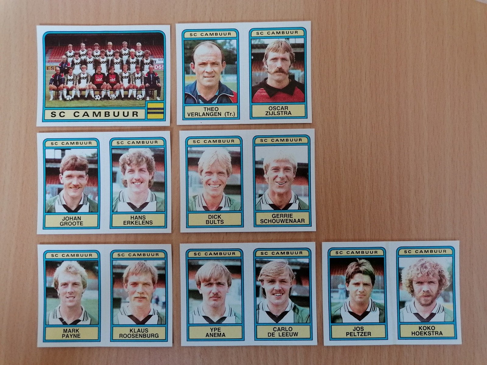Panini Voetbal 84 SC Cambuur 7x., Ophalen of Verzenden, Zo goed als nieuw, Plaatje