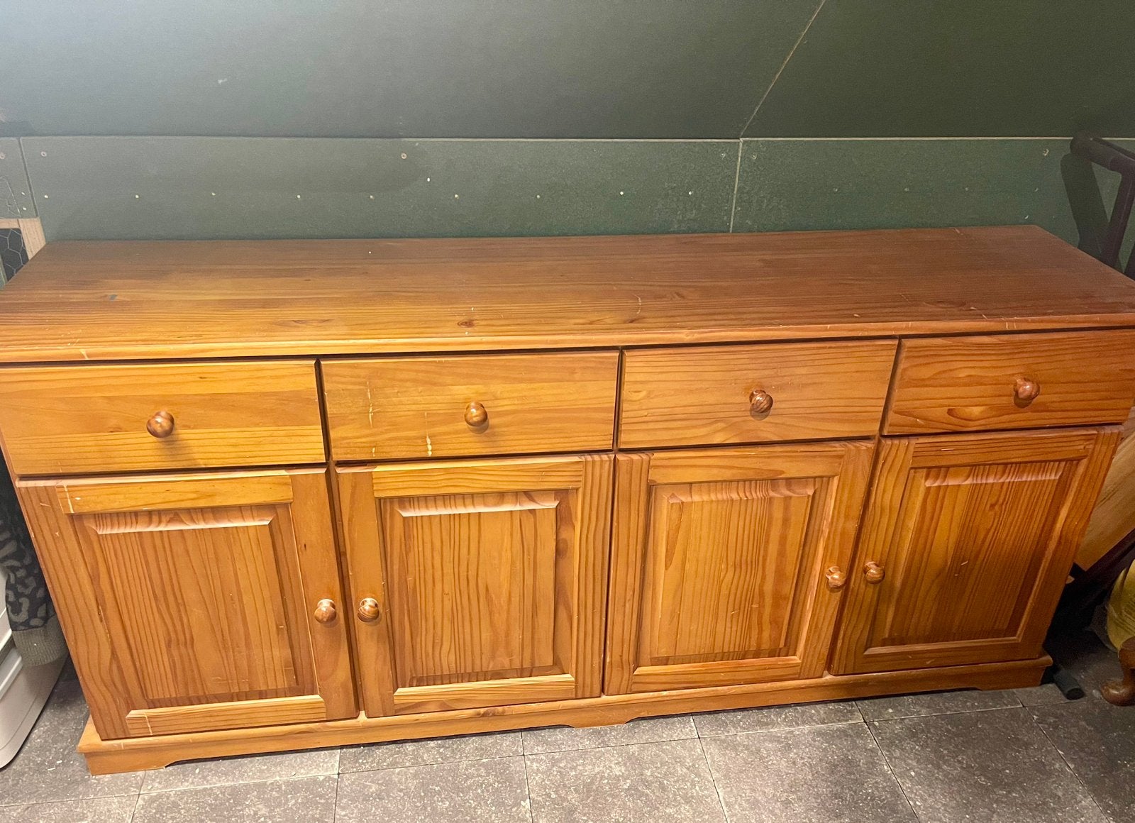 Mooie grote grenen kast 181x44x83 cm, Ophalen, Gebruikt, 150 tot 200 cm, Grenenhout