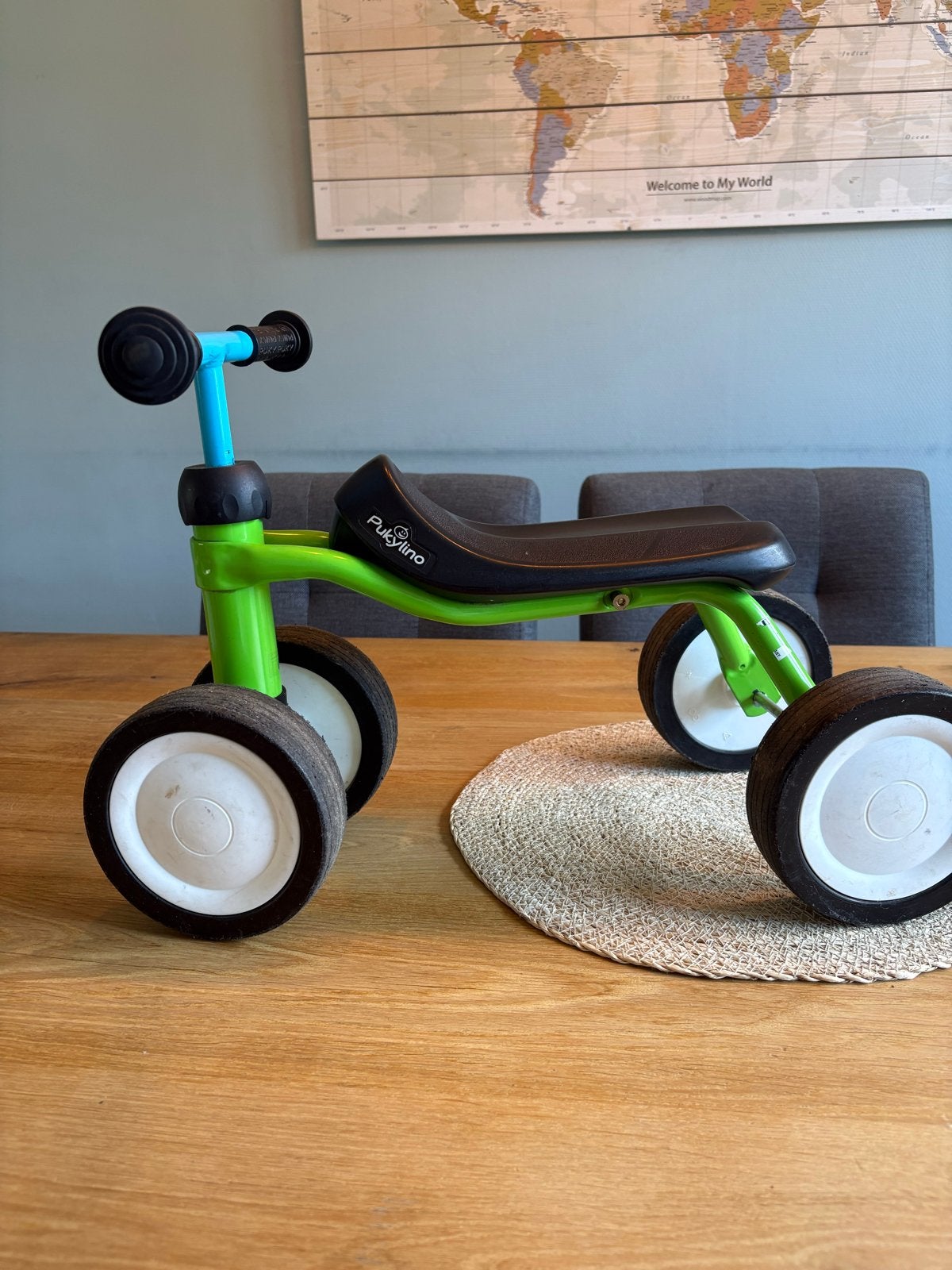 Pukylino loopfiets - Groen, Kinderen en Baby's, Speelgoed | Buiten | Voertuigen en Loopfietsen, Ophalen, Gebruikt, Loopfiets