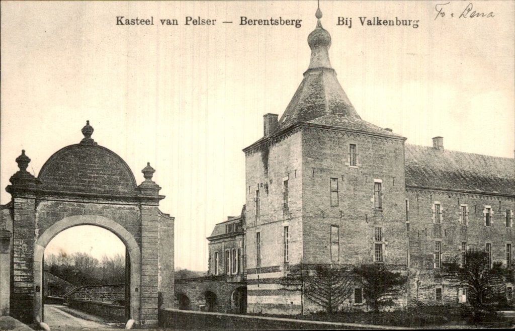 Valkenburg - Kasteel van Pelser - Berentsberg, Ophalen of Verzenden, Voor 1920, Gelopen, Limburg