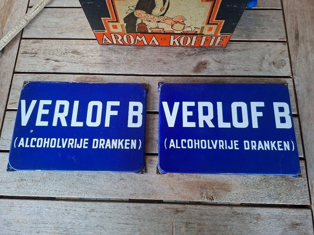 Emaille reclamebord, Ophalen of Verzenden, Gebruikt, Reclamebord