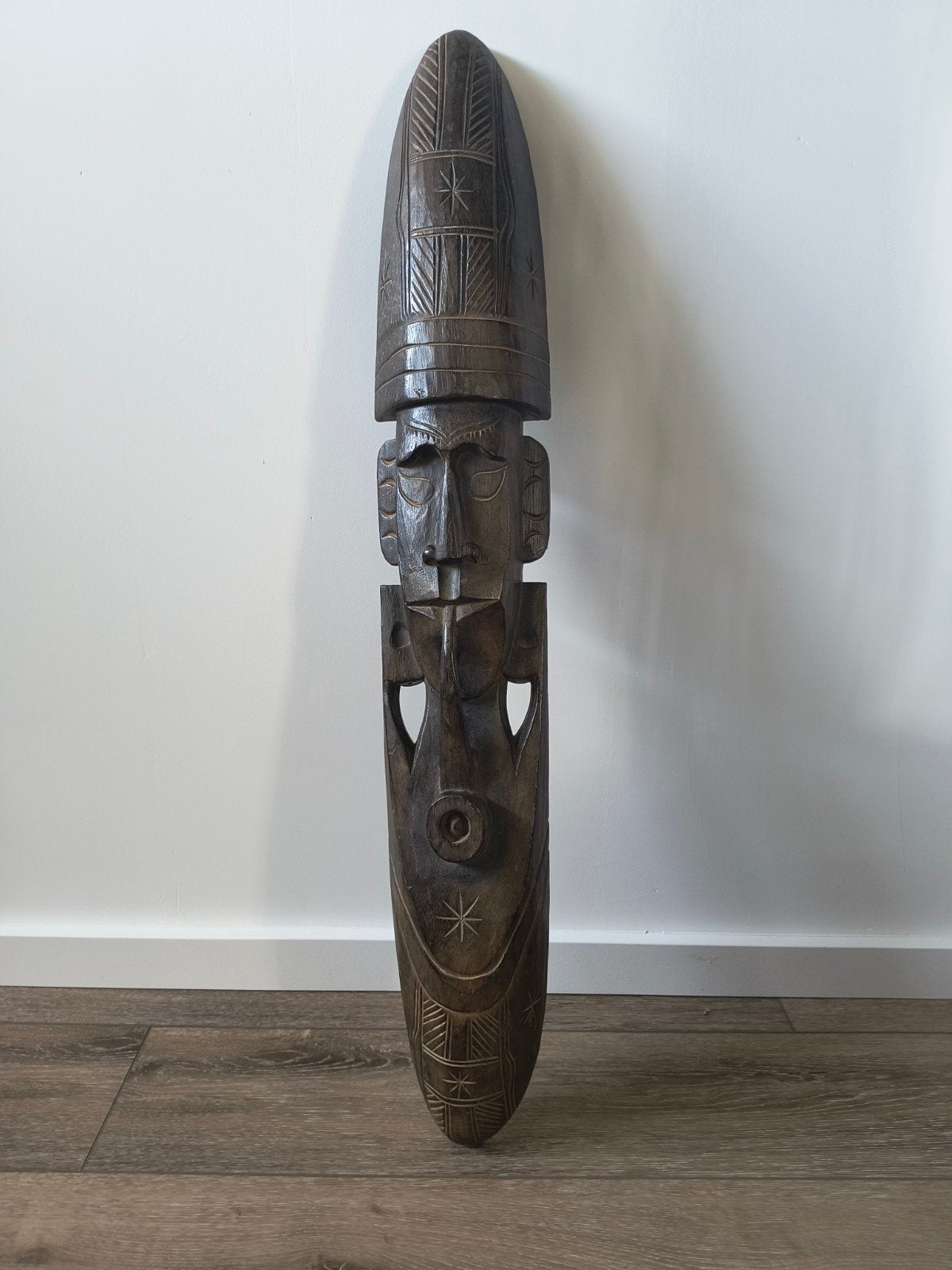 Handgemaakt Balinees masker van Albassiahout, 100 cm, Antiek en Kunst, Kunst | Niet-Westerse kunst, Ophalen of Verzenden