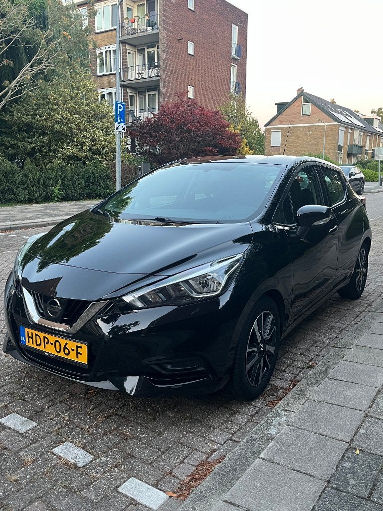 Nissan Micra 0.9 Ig-t 90pk 2018 Zwart, Auto's, 898 cc, Zwart, 525 kg, Zwart