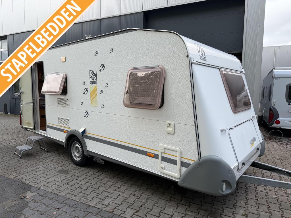 Knaus Sudwind 500 FDK AIRCO - MOVER - STAPELBED - BOMVOL!, Standaardzit, Schokbreker, Overige typen, Bedrijf