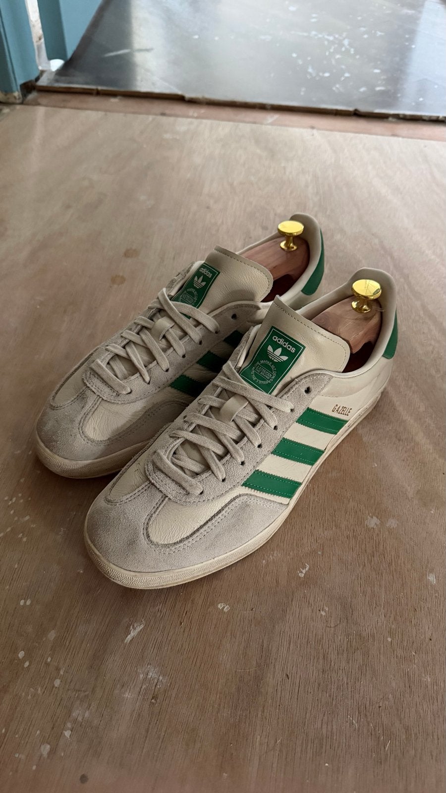 Adidas Gazelle sneakers - US 10 - Goede staat, Ophalen of Verzenden, Gedragen, Wit, Sneakers of Gympen