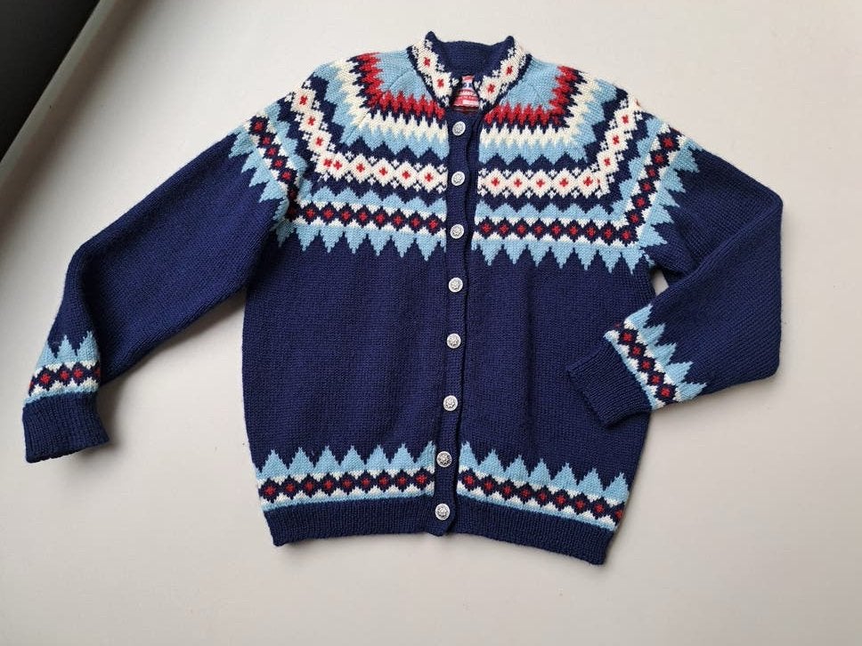 Noors vest, blauw blue rood 36, Ophalen of Verzenden, Zo goed als nieuw, Maat 36 (S)