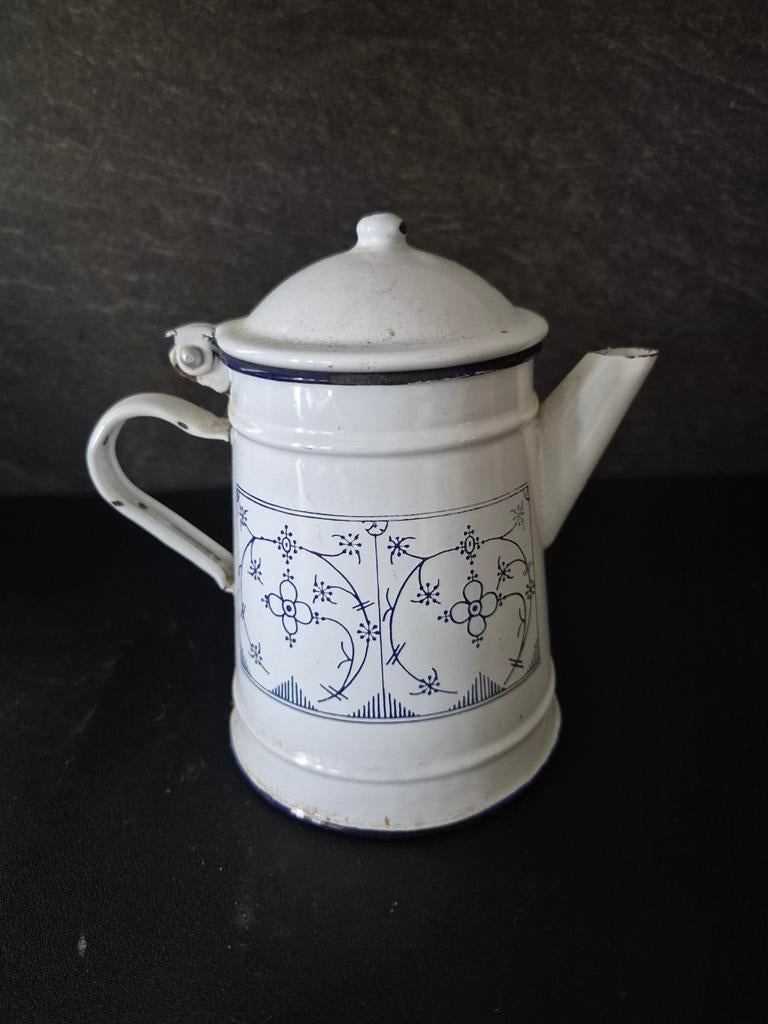 Emaille thee/koffie pot, Antiek en Kunst, Antiek | Emaille, Ophalen of Verzenden