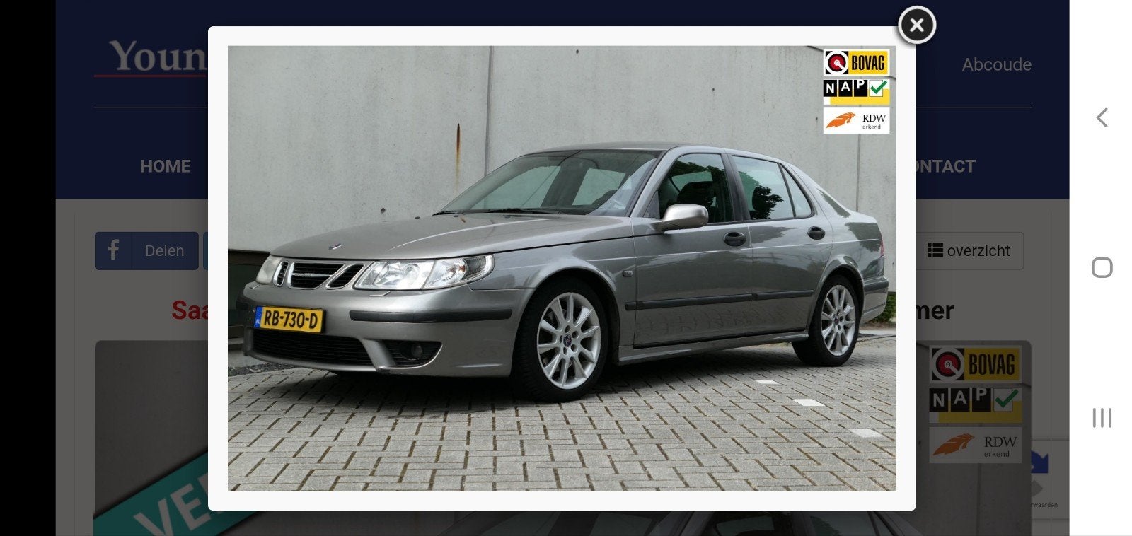 Saab 9-5 2.3 Turbo Aero AUT 2004 Grijs, 1800 kg, 4 cilinders, 2290 cc, Grijs