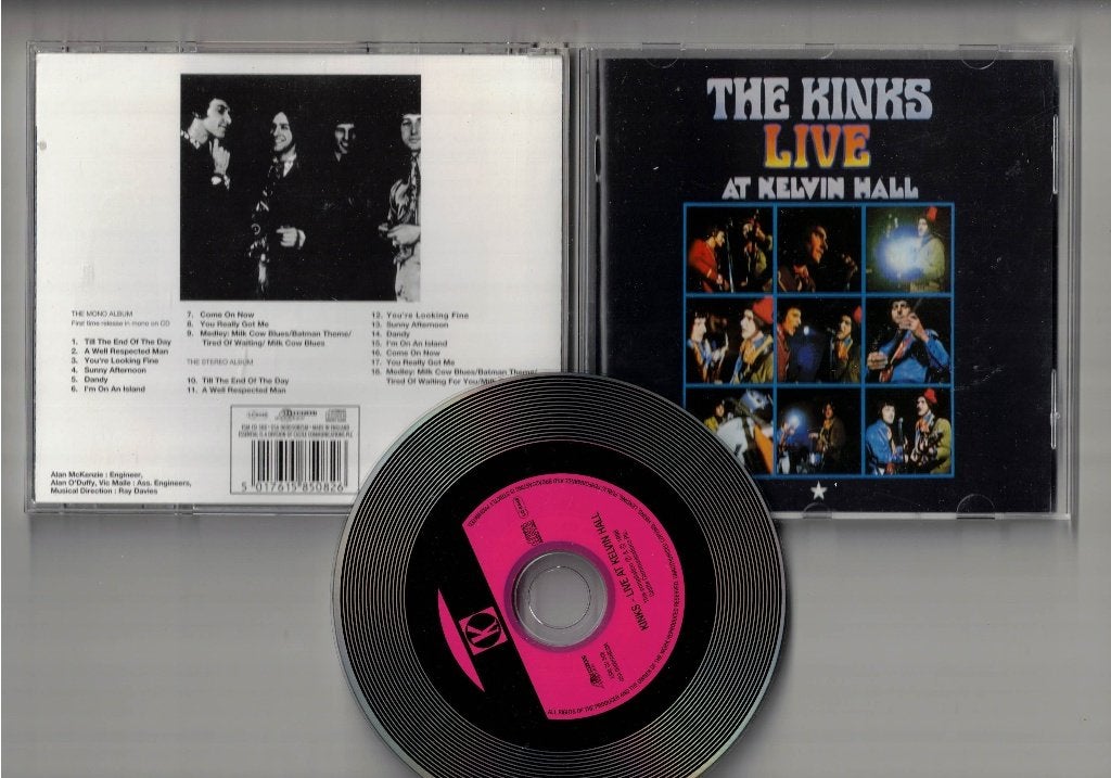 THE KINKS CD Live at Kelvin Hall - mono/stereo, Ophalen of Verzenden, Zo goed als nieuw, Poprock