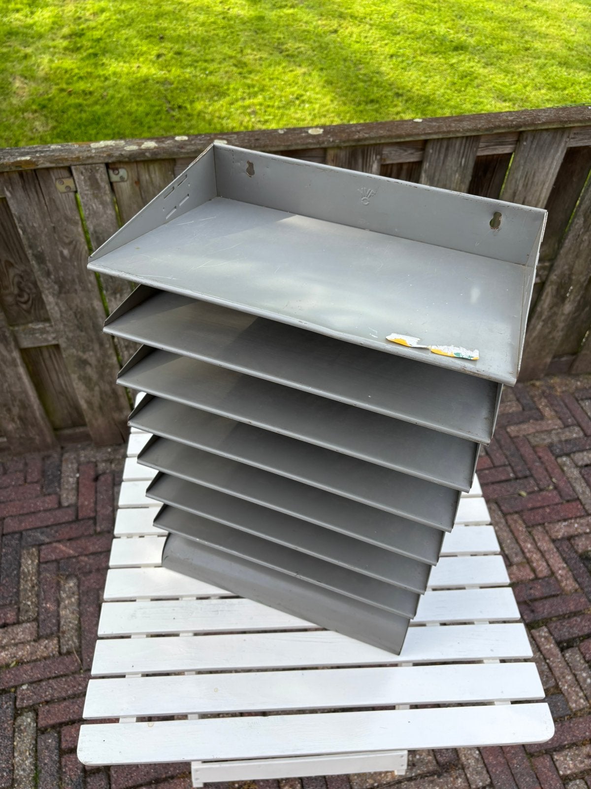 Vintage NVF metalen sorteerrek, postvak, brievenbak, Ophalen of Verzenden, Gebruikt