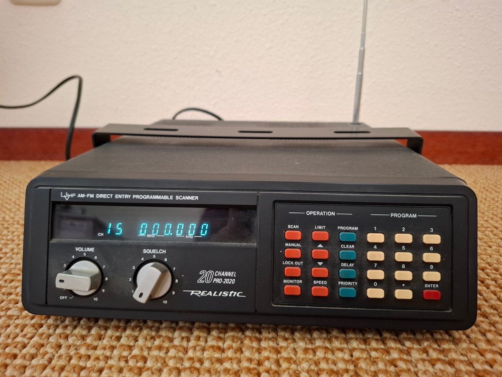 Vintage Realistic Pro-2020 Scanner (20 kanalen), getest, Telecommunicatie, Ophalen of Verzenden, Gebruikt