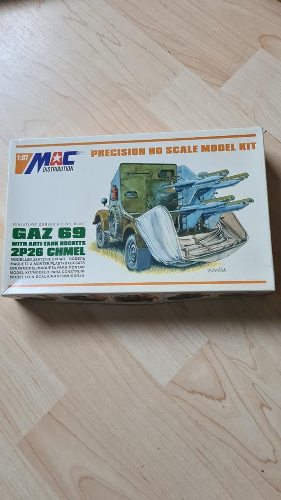 MAC  Gaz 69 with anti-tank rockets., Ophalen of Verzenden, 1:50 of kleiner, Tank, Overige merken
