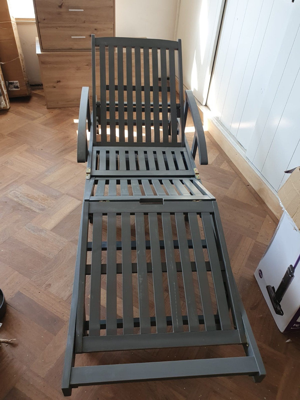 nieuw ligbed zonnebed hout  opruiming, Tuin en Terras, Ophalen, Nieuw, Hout, Inklapbaar