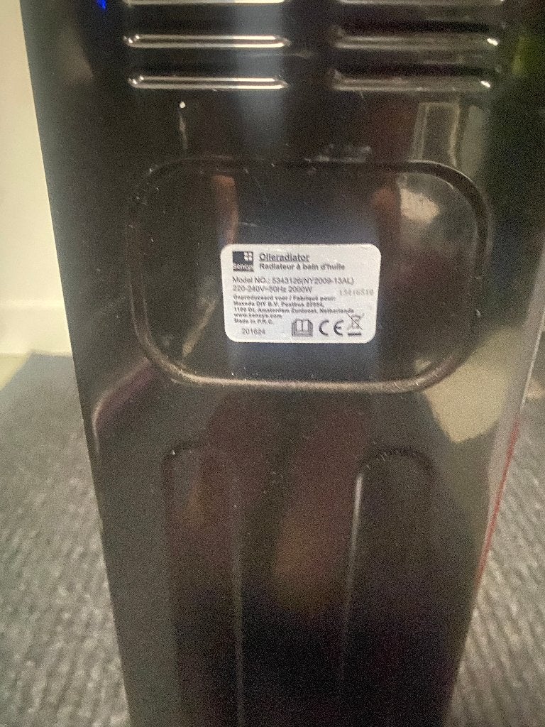 zwart elec kacheltje (verwarming)  Sencys olieradiator, Ophalen of Verzenden, Gebruikt, Elektrisch, Overige soorten