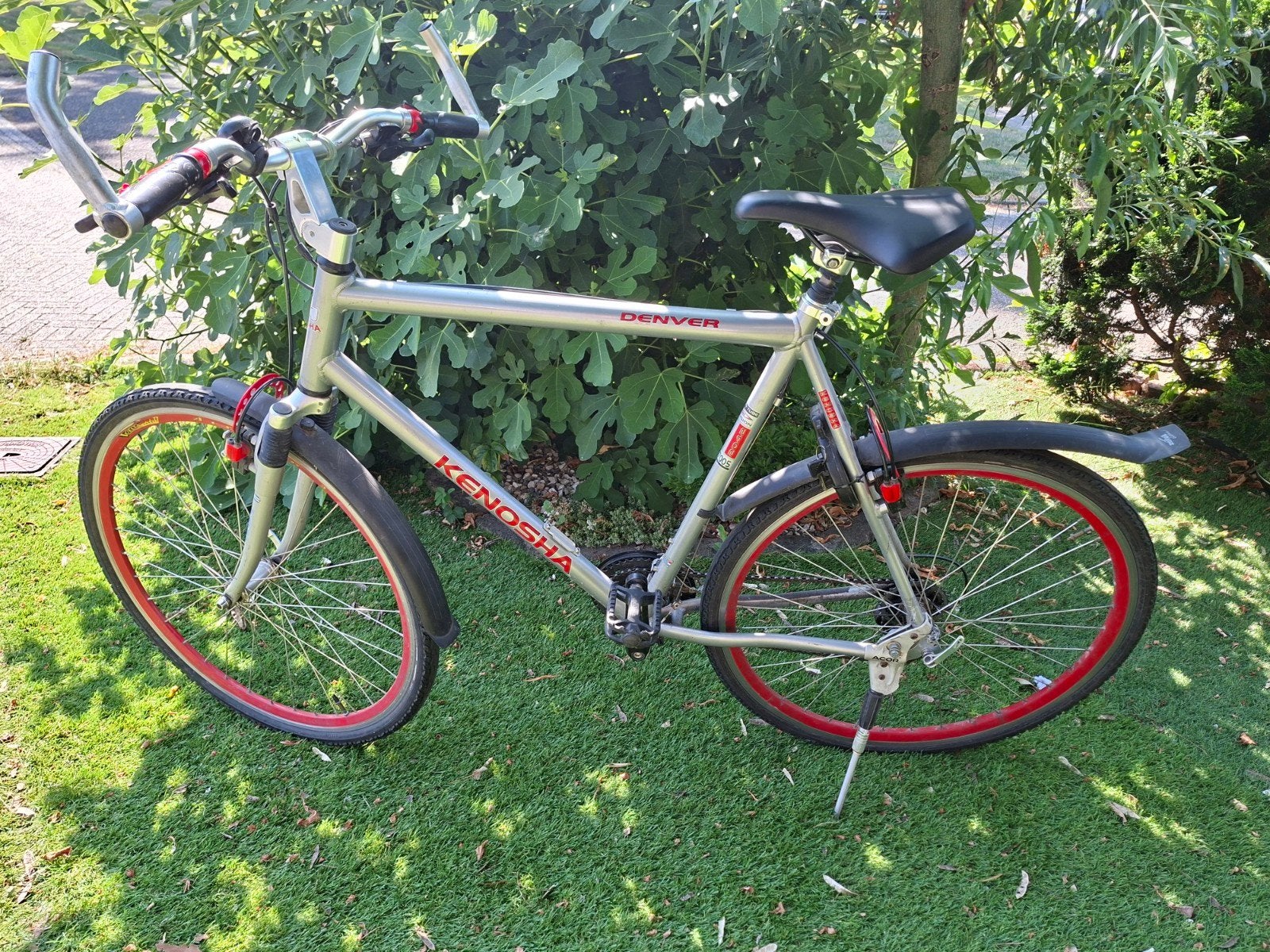 Denver Kenosha fiets - Zilver met rode accenten, Ophalen