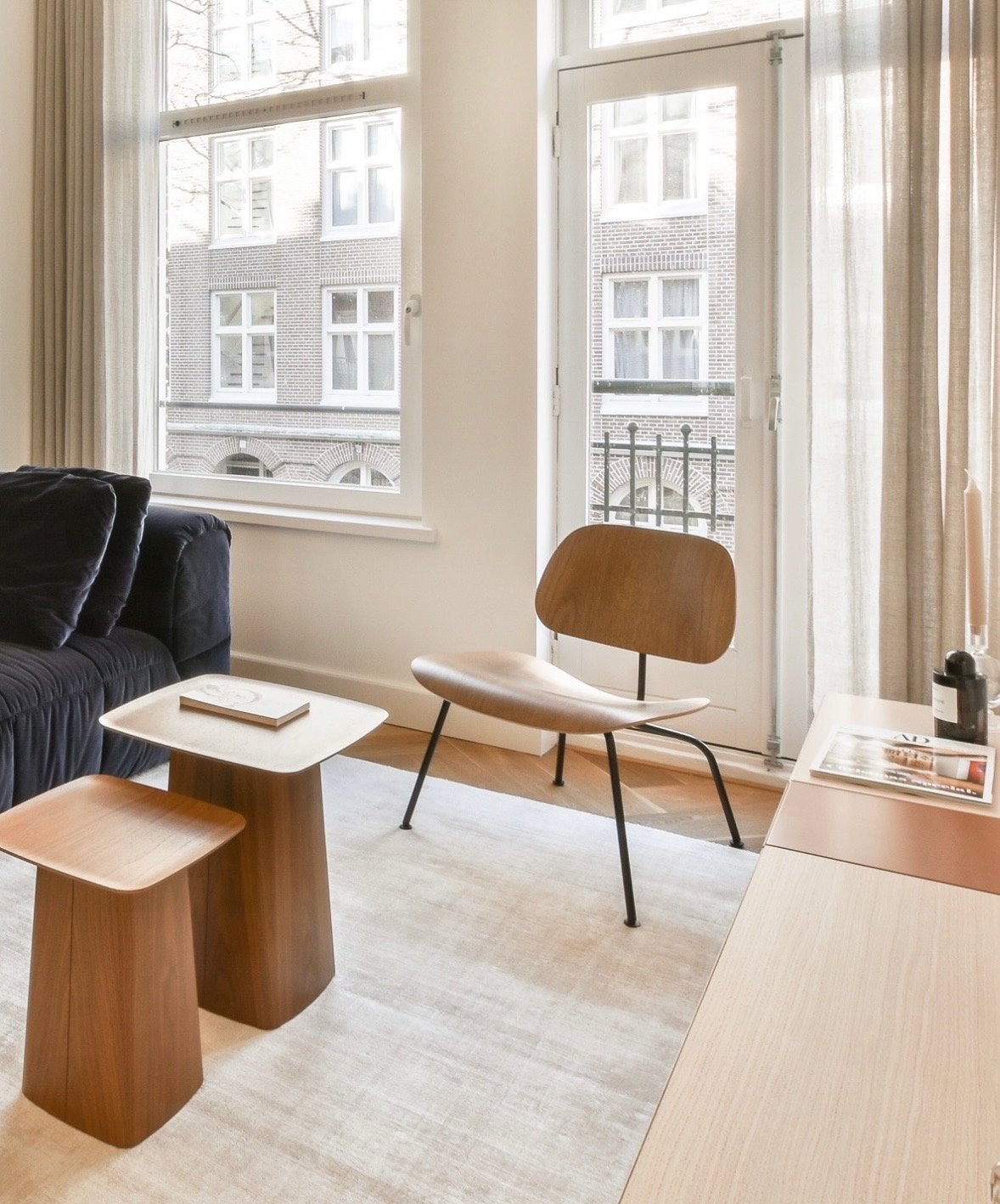 Vitra Eames LCM Lounge Chair Walnoot, Ophalen, Bruin, Zo goed als nieuw, Eén