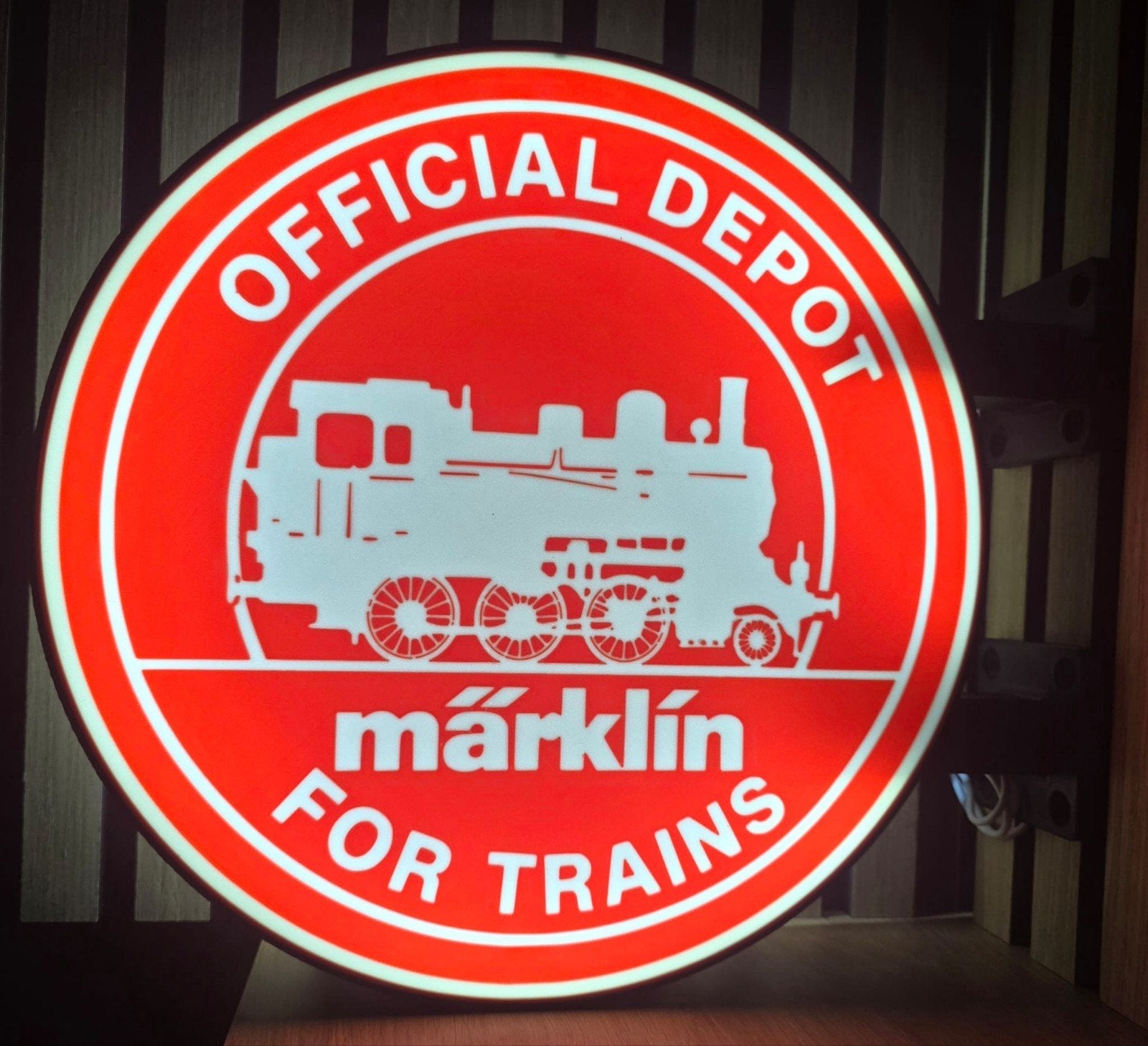 Dubbelzijdig Märklin Official Depot lichtreclam, Wisselstroom, Overige typen, Nieuw, Ophalen of Verzenden