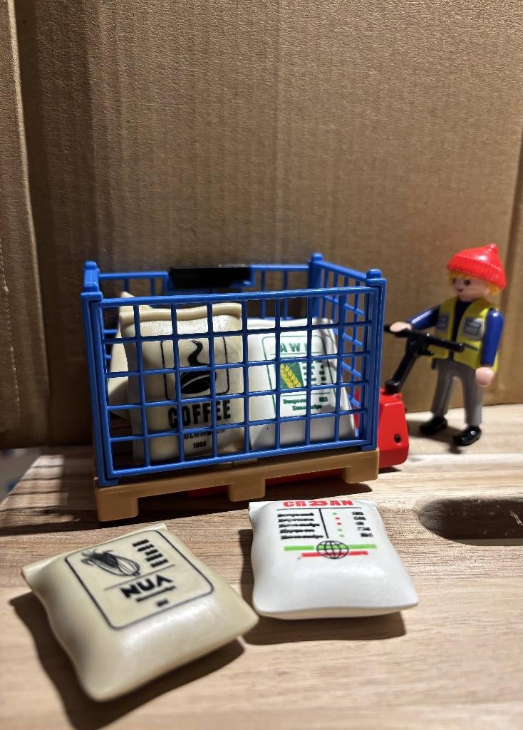 Playmobil 4474 Havenarbeider met palletwagen, Ophalen of Verzenden, Gebruikt, Complete set
