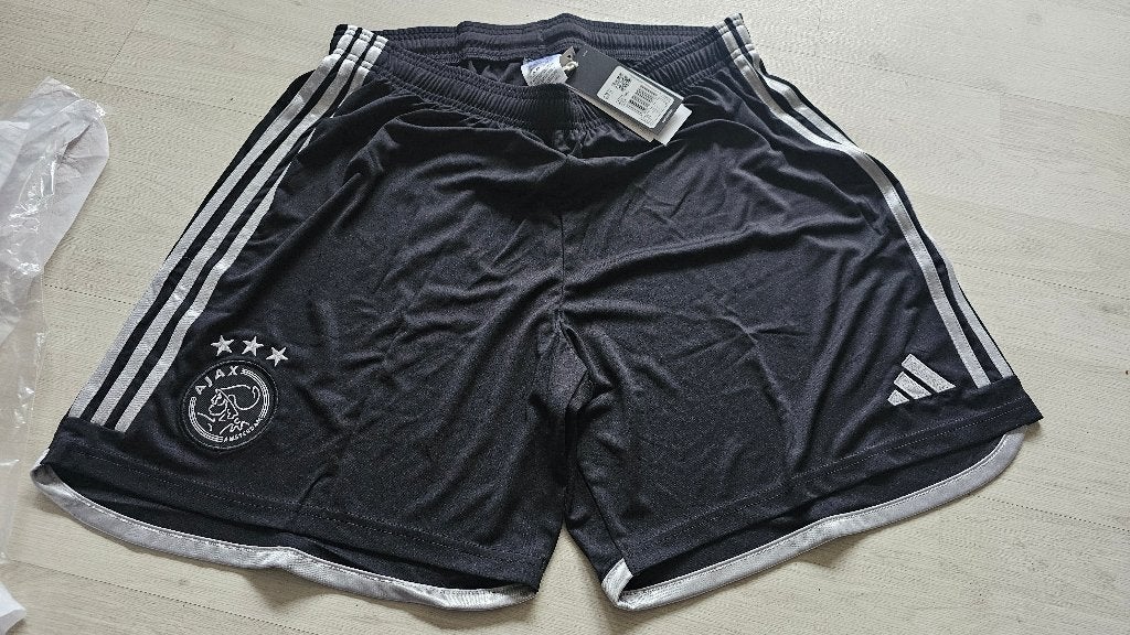 Ajax UIT Short! Seizoen 23/24! Mt 176/S!, Blauw, Ophalen of Verzenden, Zo goed als nieuw, Voetbal