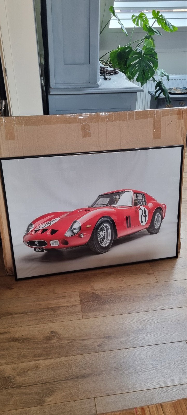 Ingelijste Ferrari 250 GTO Print - Klassieke Sportwagen, Ophalen, 50 – 75, 75 tot 100 cm, Print