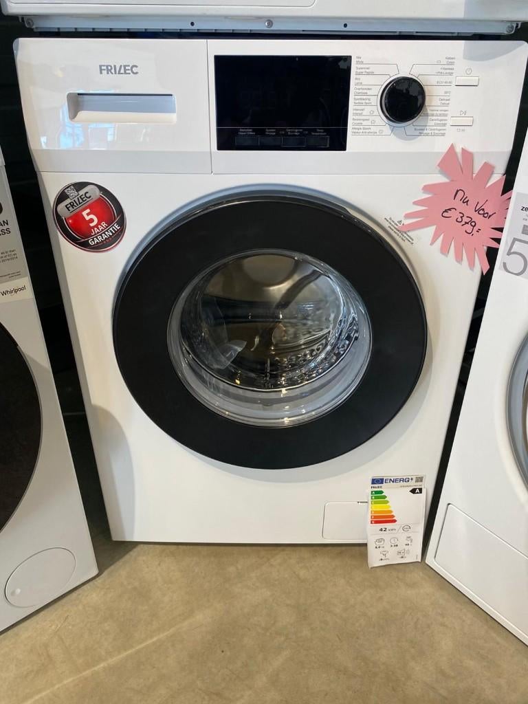 Nieuwe Frilec wasmachine 8 kg 1400 toeren, Ophalen, Nieuw, Voorlader, Frilec