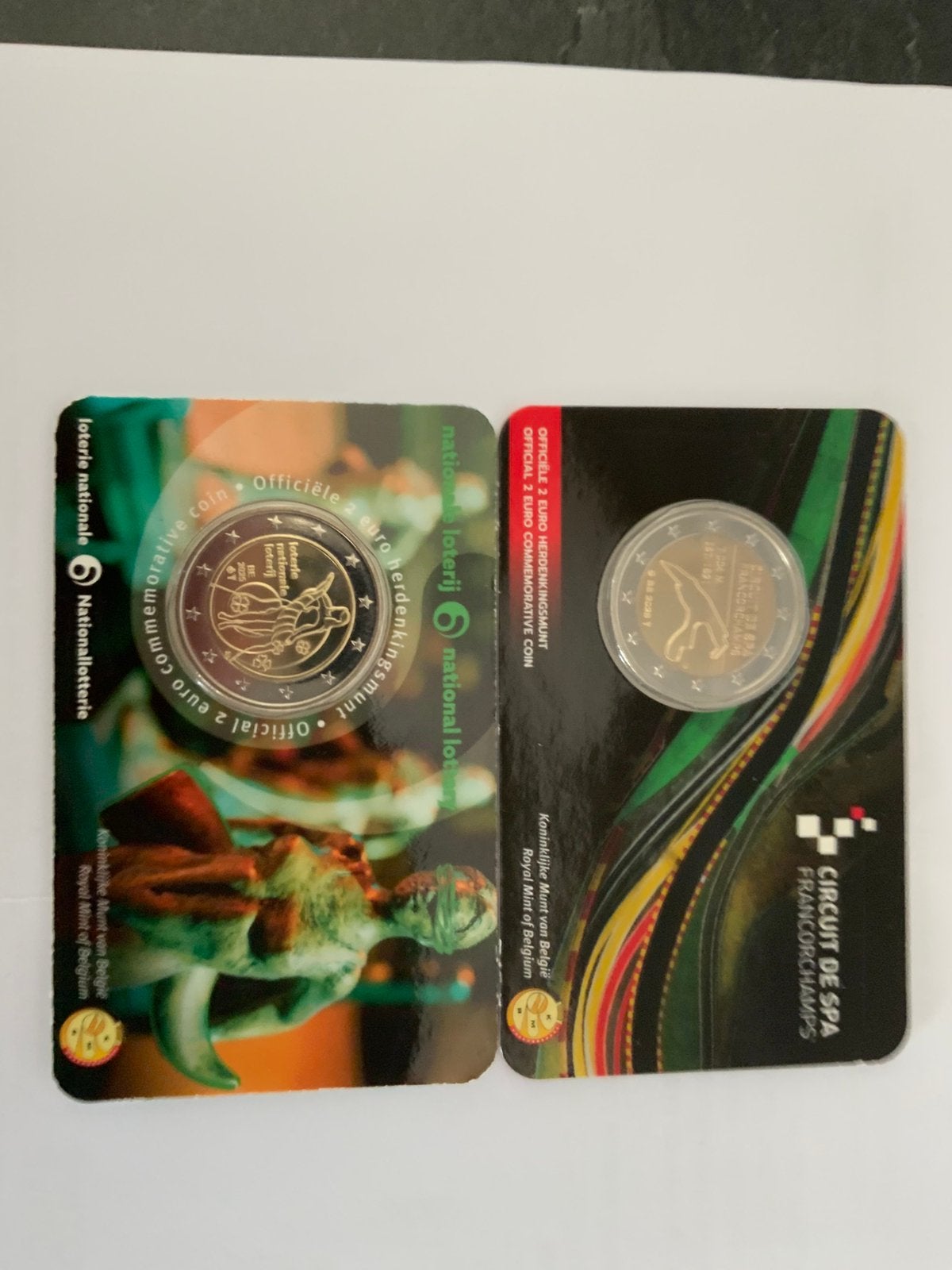 DIVERSE COINCARDS BELGIE OF NEDERLANDS BU, Ophalen of Verzenden, België, 2 euro