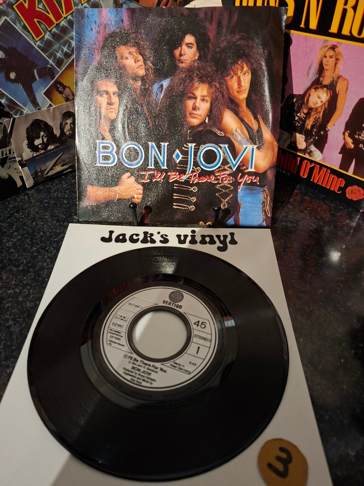 Bon Jovi - I'll Be There For You 7 inch vinyl single 1989/3, Cd's en Dvd's, Hard Rock, 7 inch, Ophalen of Verzenden, Zo goed als nieuw