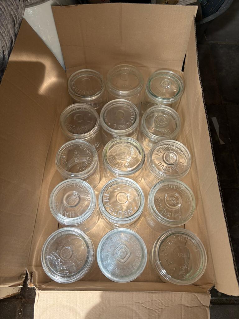 Weckpotten weck weckglazen inmaken, Voorraadpot, Ophalen, Gebruikt, Glas