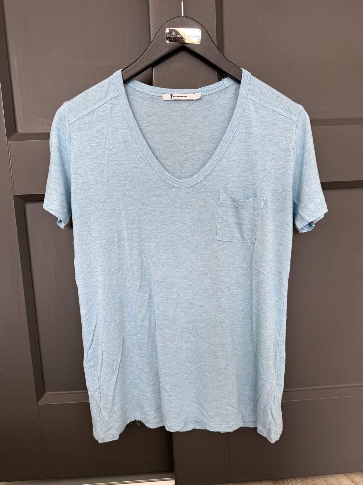 Alexander Wang T-shirt lichtblauw maat XS, Ophalen of Verzenden, Gedragen, Maat 46 (S) of kleiner, Blauw