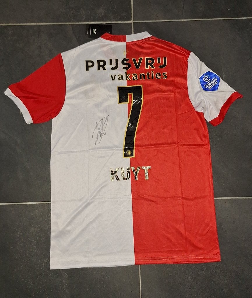 Shirt met originele handtekening; Dirk Kuyt # Feyenoord, Verzamelen, Sportartikelen en Voetbal, Verzenden, Nieuw, Feyenoord, Shirt