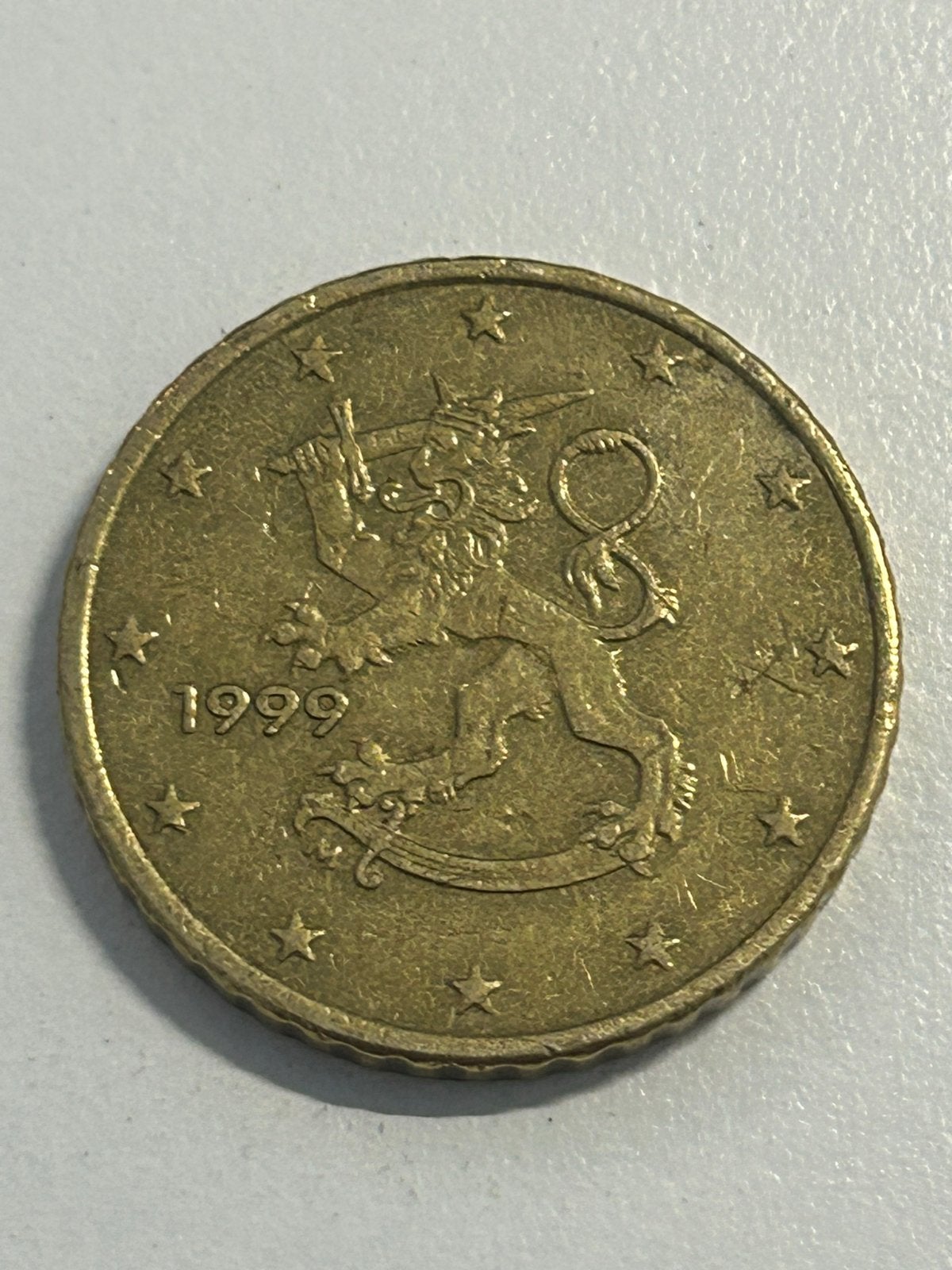 Zeldzame Finse 50 eurocent munt uit 1999 met leeuw, Ophalen of Verzenden, Finland, 50 cent, Losse munt