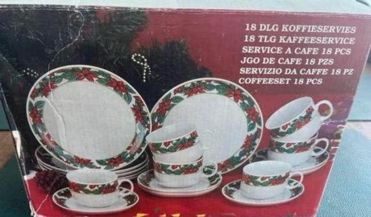 18 delig kerst koffieservies nieuw, Antiek en Kunst, Antiek | Servies compleet, Ophalen of Verzenden