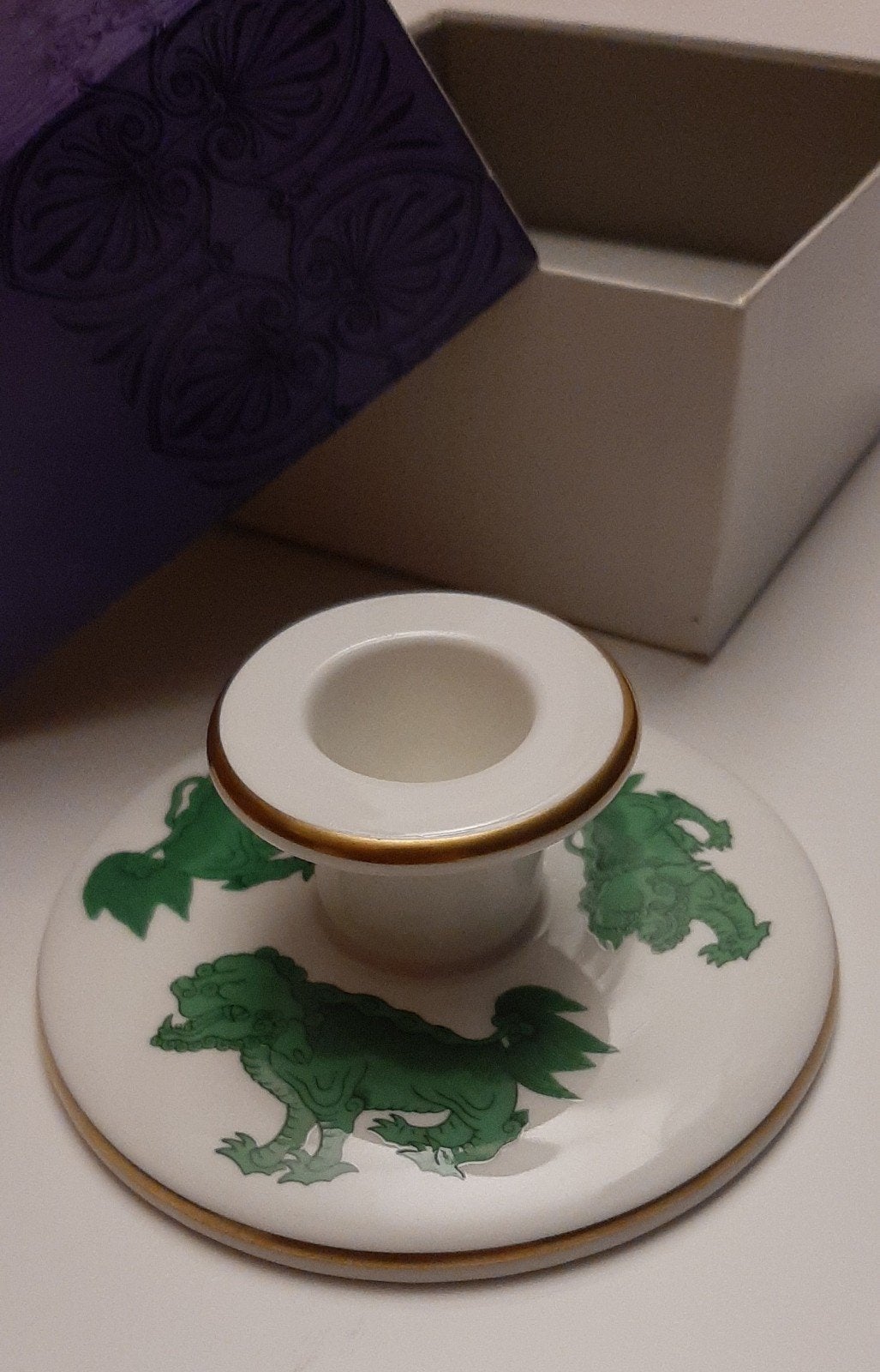 Wedgwood Chinese Tigers Candle holder kandelaar, Ophalen of Verzenden