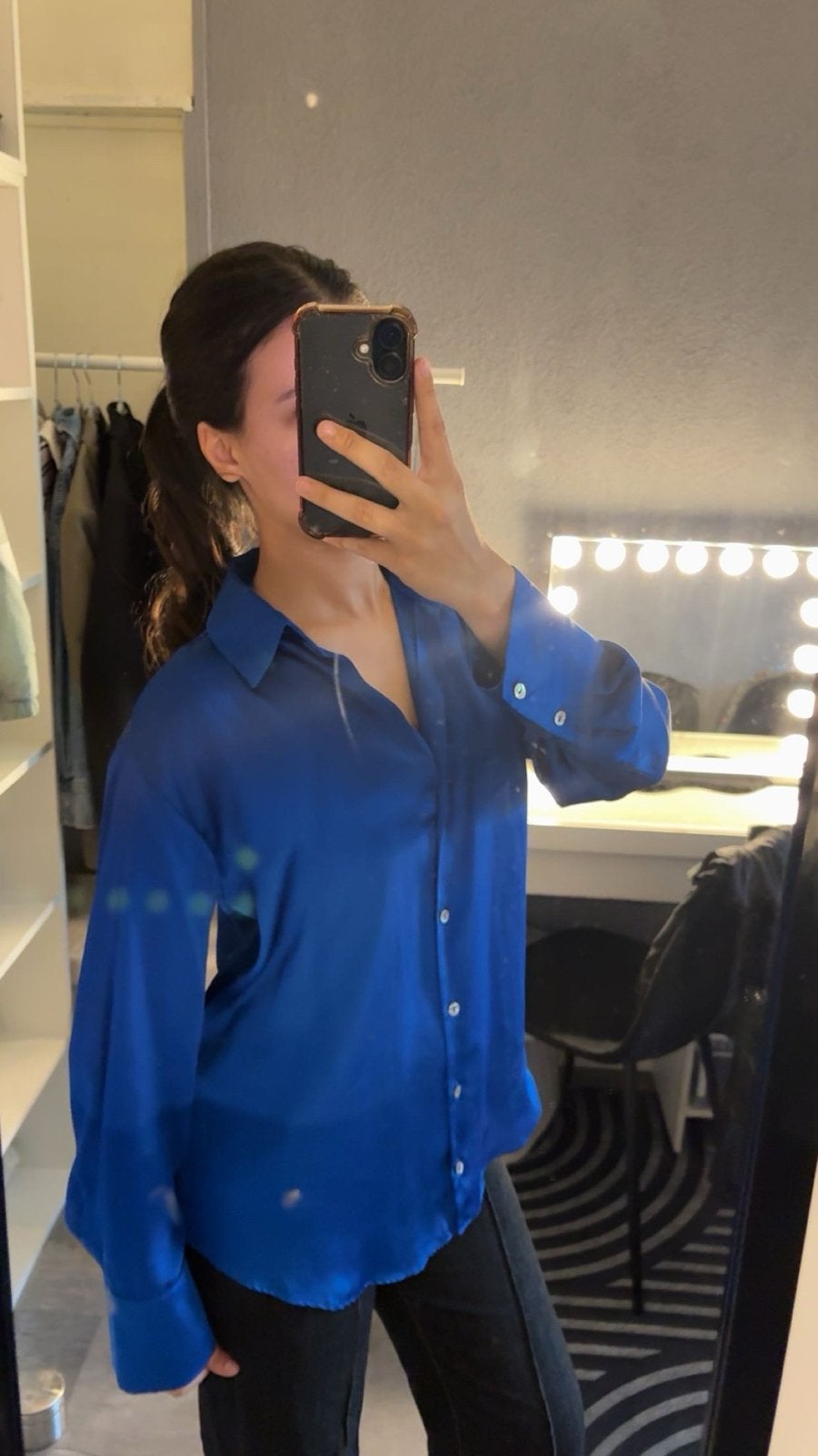 Zara blauwe blouse maat M, Ophalen of Verzenden, Zo goed als nieuw, Maat 38/40 (M), Blauw