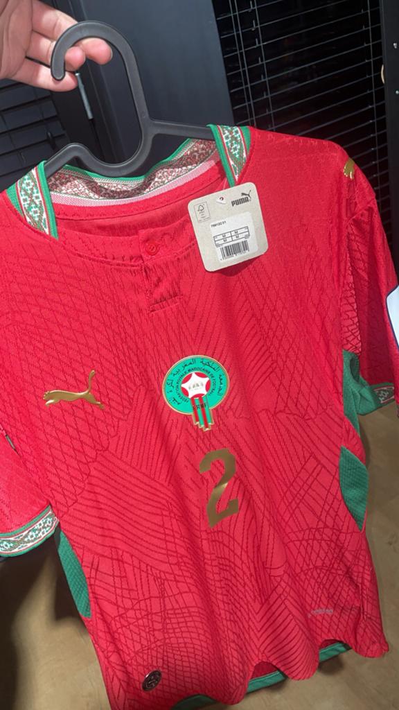 Marokko Hakimi WK 2026 Shirt + Patches, Ophalen of Verzenden, Nieuw, Voetbal