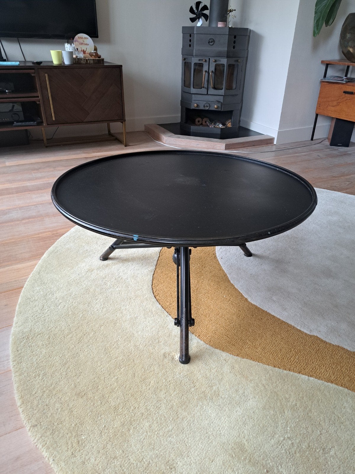Dutchbone Brok salontafel, Ophalen, Gebruikt, 50 tot 100 cm, Modern, Industrieel