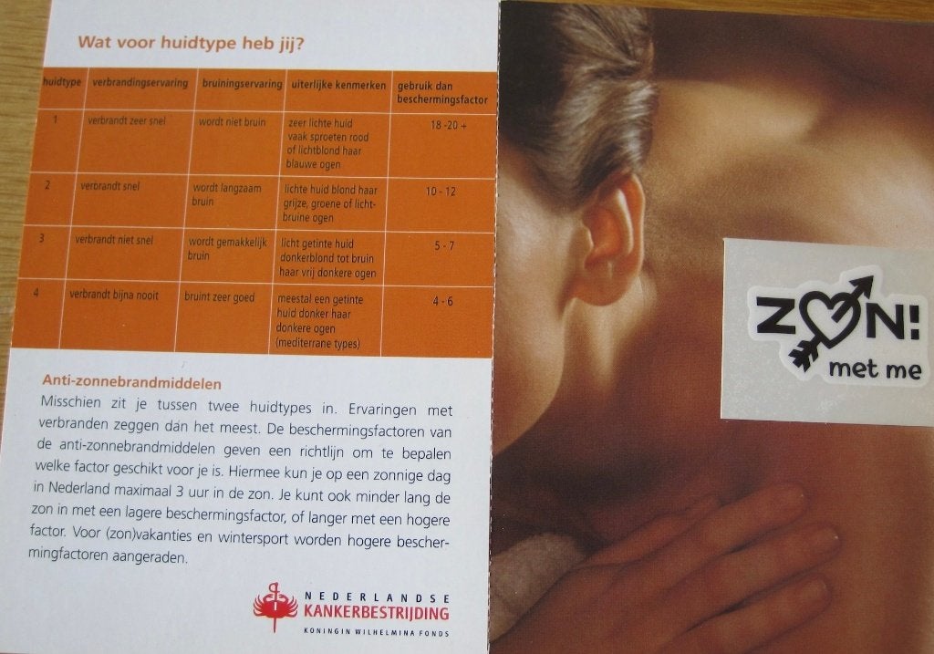 Boomerang - KWF zonnebrand campagne met tattoo - nieuw, Verzenden, 1980 tot heden, Ongelopen, Overige thema's