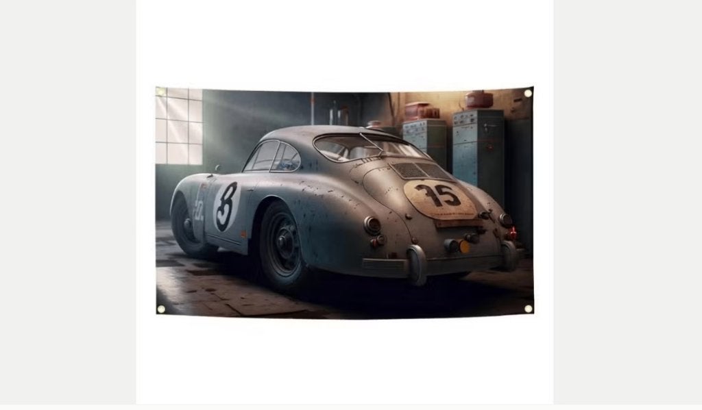 Grote vlaggen Vintage Porsche (150x90cm), Diversen, Ophalen of Verzenden, Nieuw
