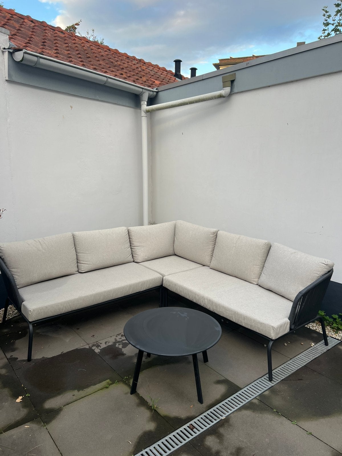 Loungeset Kopenhagen (Karwei), Tuin en Terras, Ophalen, 5 zitplaatsen, Bank, Aluminium