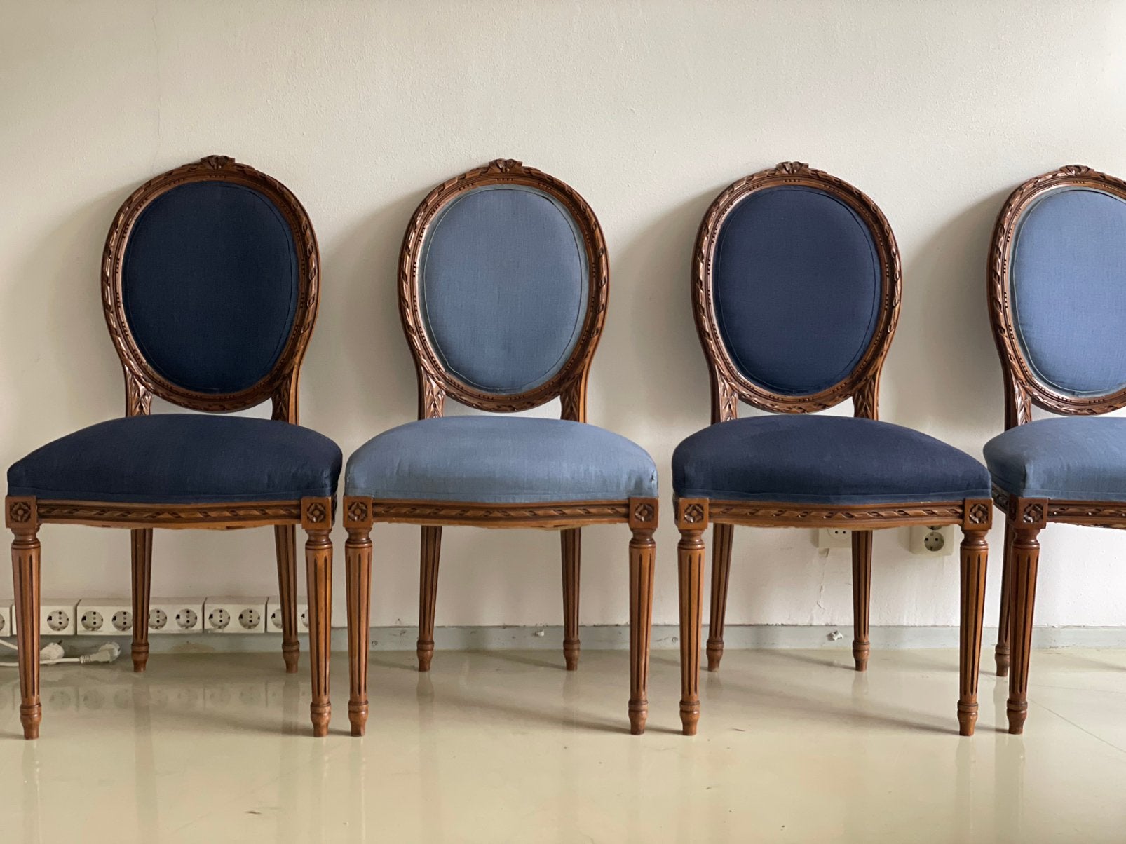 Antieke vintage stoelen, 4 stuks, victoriaans, Gebruikt, Ophalen of Verzenden, Vier, Hout