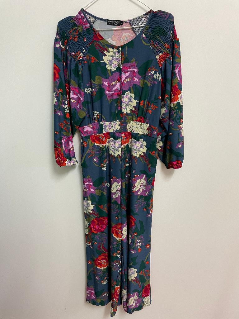 Jump12 - Fleurige Natura jumpsuit maat L (1), Ophalen of Verzenden, Zo goed als nieuw, Maat 38/40 (M)
