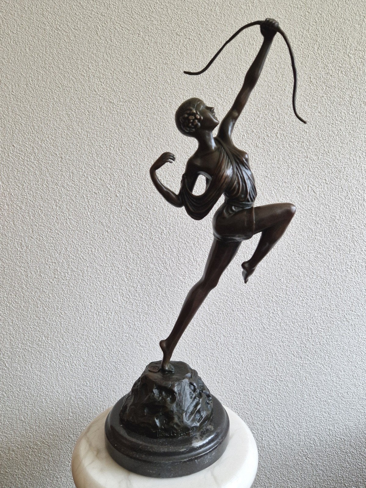 Bronzen Art Deco sculptuur Diana, Pierre Le Faguays., Ophalen, Art nouveau, Brons, 20 - 50 cm