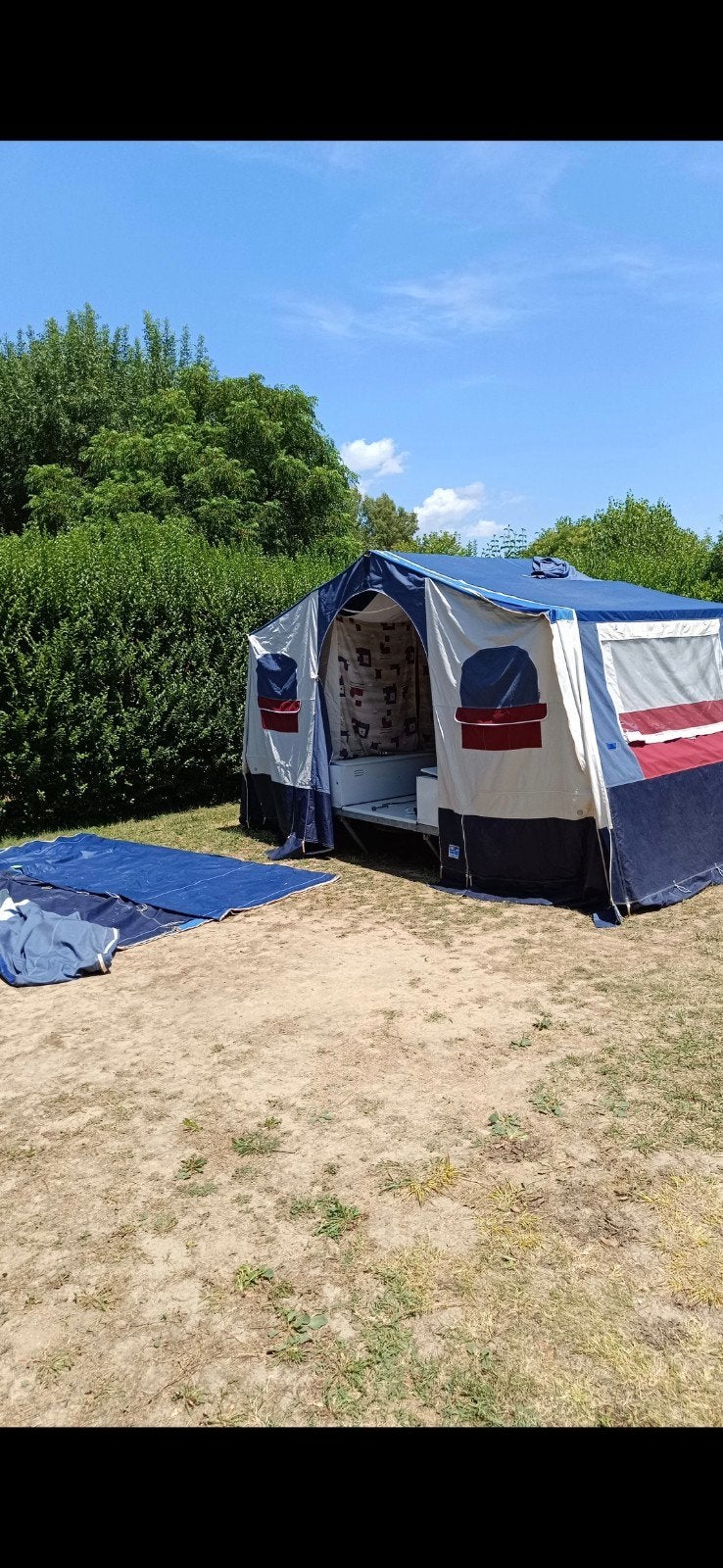 Jamet Arizona vouwwagen uit 2006 met luifel en zijwanden, Caravans en Kamperen, Vouwwagens, Ophalen, Blauw, Aanwezig, Jamet