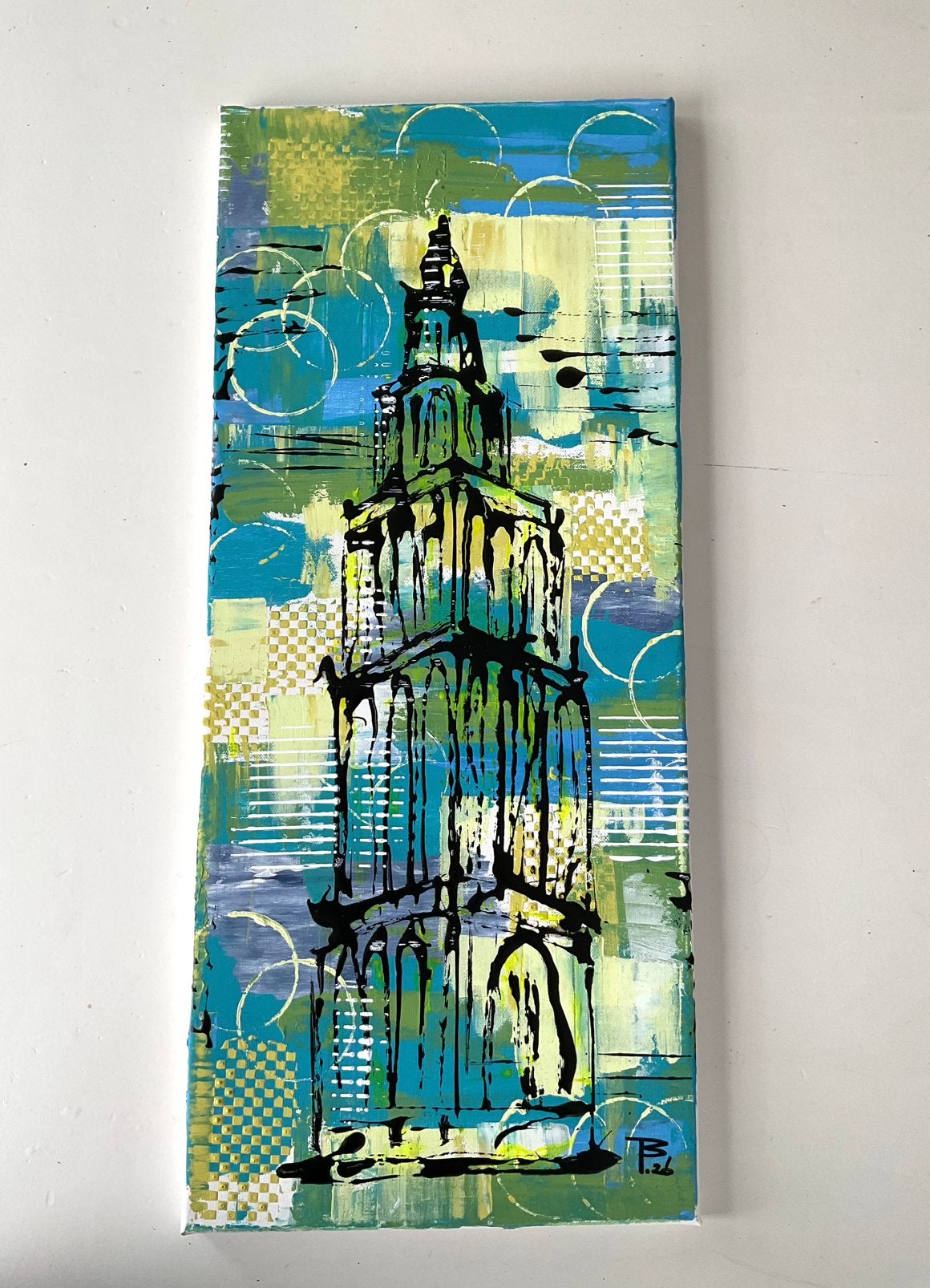 Martinitoren, schilderij op doek, Ophalen of Verzenden, Nieuw, Schilderij